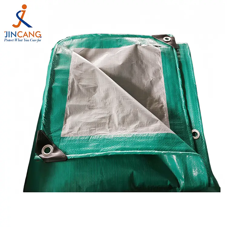 120 GSM Grüne Silber Pe Tarpaulin